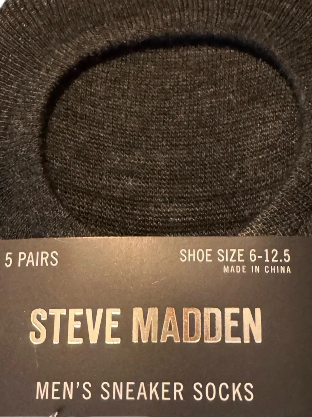 NWT Steve Madden Men's No-Show Sneaker Socks 5-Pack Size 6-12.5